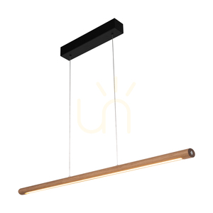 Razmus Pendant Light, Oiled Oak/Black, 1xLED 28 W, Up&amp;Down, 98 cm small 1