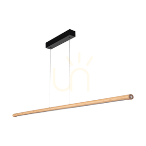 Razmus Pendant Light, Oiled Oak/Black, 1xLED 46 W, Up&Down, 158 cm 0 Razmus Pendant Light, Oiled Oak/Black, 1xLED 46 W, Up&Down, 158 cm small 0