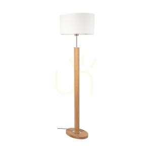 Mercedes Floor Lamp, Oiled Oak/Matte Nickel, White Lampshade, 1xE27, 52 cm 0 Mercedes Floor Lamp, Oiled Oak/Matte Nickel, White Lampshade, 1xE27, 52 cm small 0