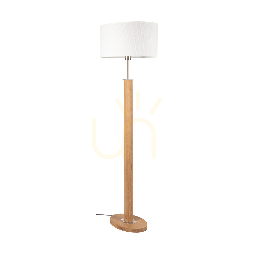 Check Mercedes Floor Lamp, Oiled Oak/Matte Nickel, White Lampshade, 1xE27, 52 cm Mercedes Floor Lamp, Oiled Oak/Matte Nickel, White Lampshade, 1xE27, 52 cm