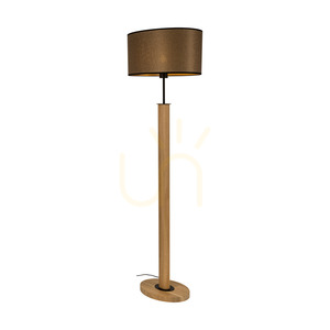 Mercedes Floor Lamp, Oiled Oak/Black, Brown-Black-Gold Lampshade, 1xE27, 52 cm 1 Mercedes Floor Lamp, Oiled Oak/Black, Brown-Black-Gold Lampshade, 1xE27, 52 cm small 1