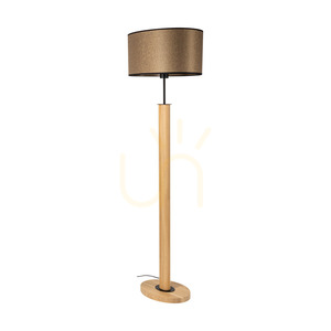 Mercedes Floor Lamp, Oiled Oak/Black, Brown-Black-Gold Lampshade, 1xE27, 52 cm 0 Mercedes Floor Lamp, Oiled Oak/Black, Brown-Black-Gold Lampshade, 1xE27, 52 cm small 0