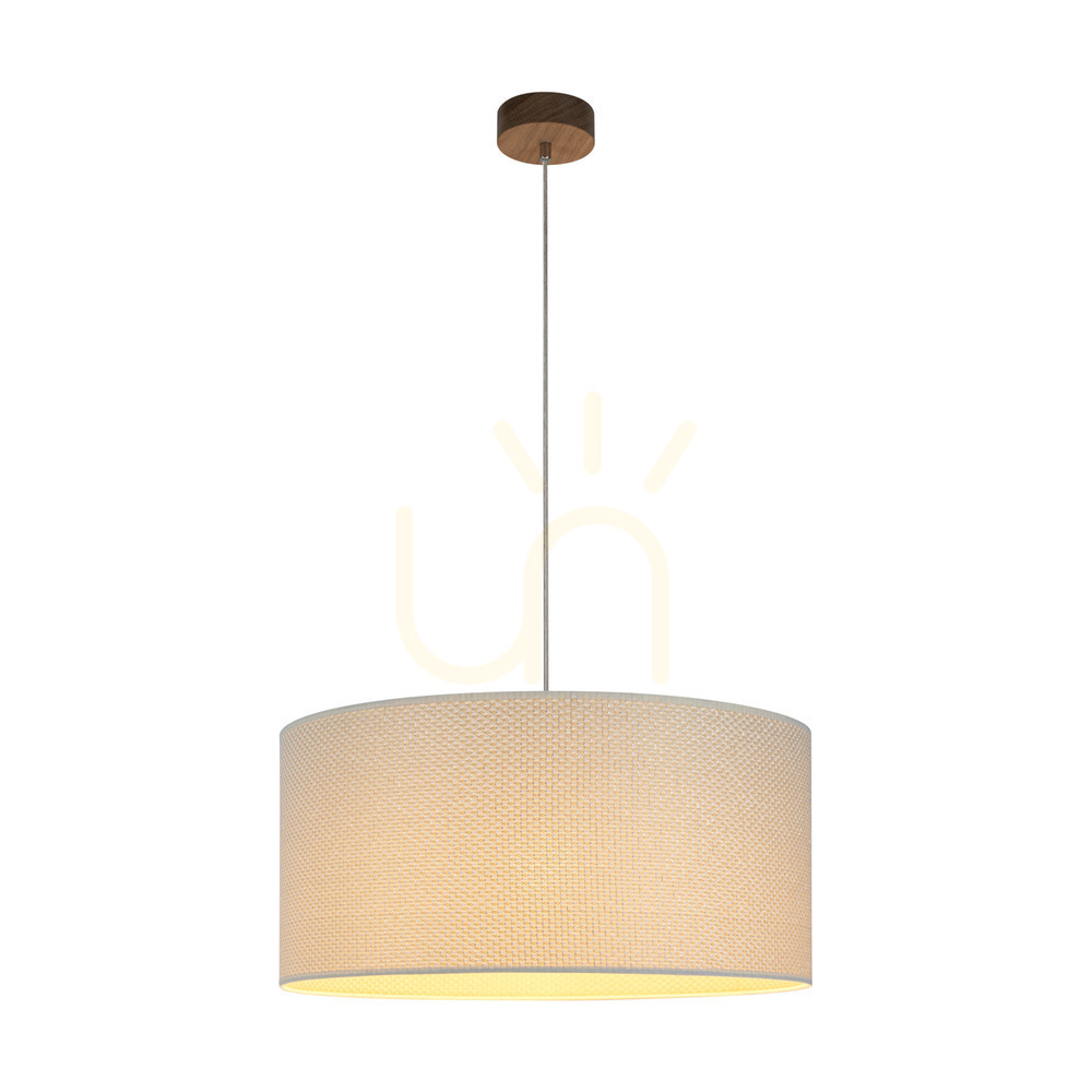 View Mercedes Pendant Lamp, Oiled Oak, Cream and Silver Lampshade, 1xE27, Ø50 cm Mercedes Pendant Lamp, Oiled Oak, Cream and Silver Lampshade, 1xE27, Ø50 cm