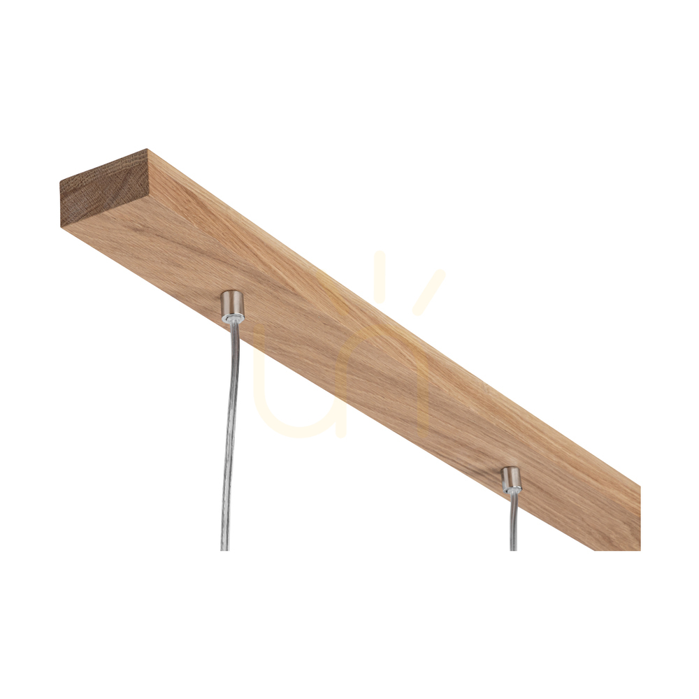 Display Mercedes Pendant Light, Oiled Oak, White Shade, 3xE27, 100 cm Mercedes Pendant Light, Oiled Oak, White Shade, 3xE27, 100 cm