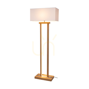 Hakon Floor Lamp, Oiled Oak/Matte Nickel, White Lampshade, 1xE27 + 2xLED 40 W, 56 cm 1 Hakon Floor Lamp, Oiled Oak/Matte Nickel, White Lampshade, 1xE27 + 2xLED 40 W, 56 cm small 1