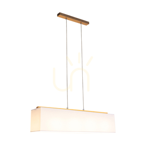 Hakon Pendant Light, Oiled Oak, White Shade, 4xE27, 90 cm 1 Hakon Pendant Light, Oiled Oak, White Shade, 4xE27, 90 cm small 1