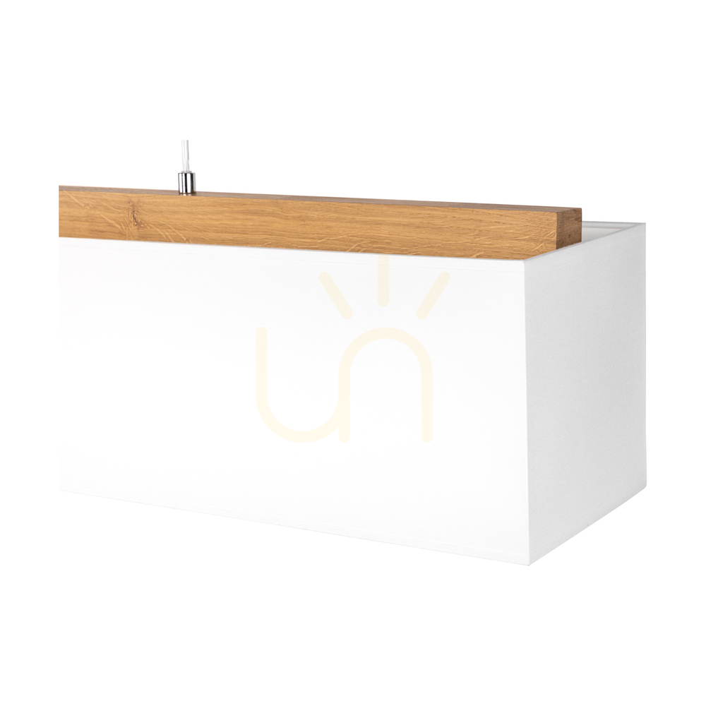 Preview Hakon Pendant Light, Oiled Oak, White Shade, 4xE27, 90 cm Hakon Pendant Light, Oiled Oak, White Shade, 4xE27, 90 cm
