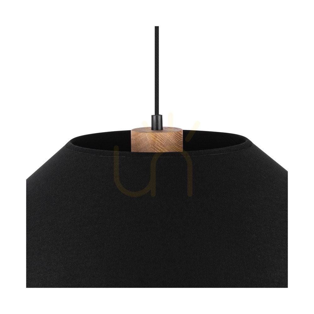 Preview Amigo Pendant Light, Oiled Oak, Beige/Black Shade, 1xE27, Ø70 cm Amigo Pendant Light, Oiled Oak, Beige/Black Shade, 1xE27, Ø70 cm