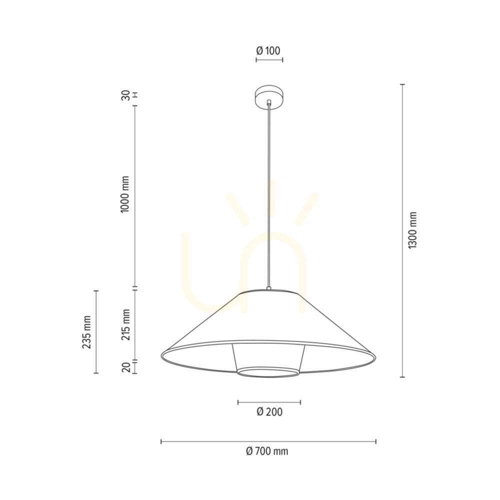 Check Amigo Pendant Light, Oiled Oak, Beige/Black Shade, 1xE27, Ø70 cm Amigo Pendant Light, Oiled Oak, Beige/Black Shade, 1xE27, Ø70 cm