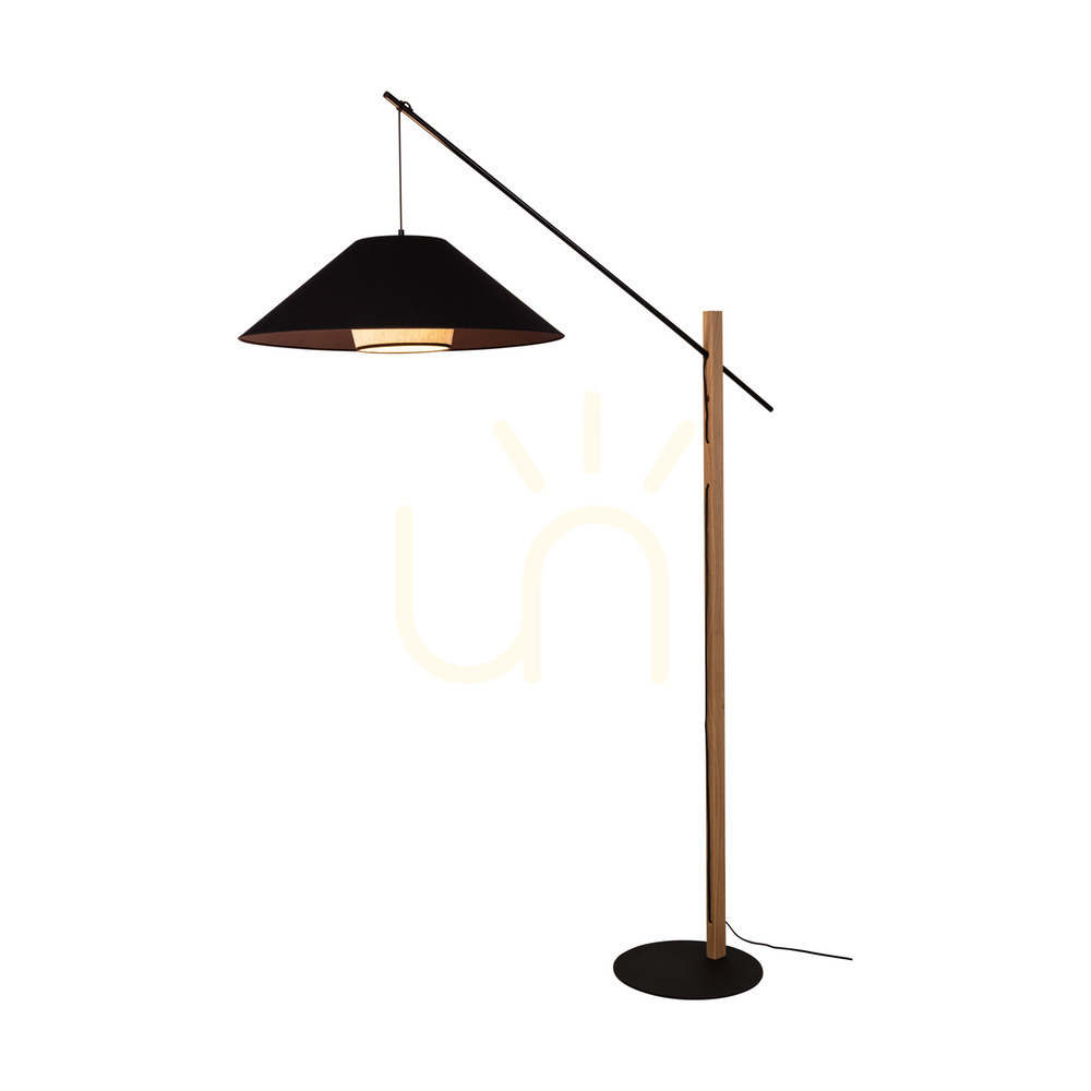 View Amigo Floor Lamp, Oiled Oak/Black, Beige/Black Lampshade, 1xE27, 160 cm Amigo Floor Lamp, Oiled Oak/Black, Beige/Black Lampshade, 1xE27, 160 cm