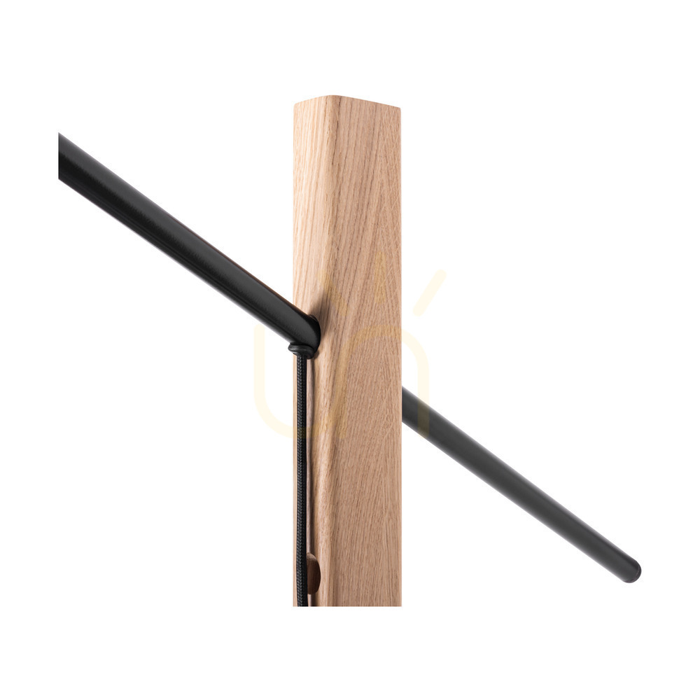 Display Amigo Floor Lamp, Oiled Oak/Black, Beige/Black Lampshade, 1xE27, 160 cm Amigo Floor Lamp, Oiled Oak/Black, Beige/Black Lampshade, 1xE27, 160 cm