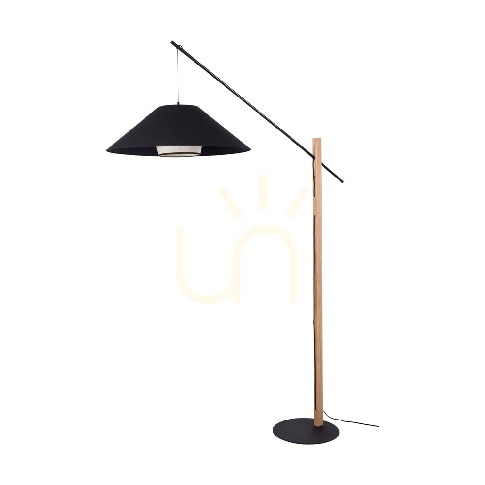 Check Amigo Floor Lamp, Oiled Oak/Black, Beige/Black Lampshade, 1xE27, 160 cm Amigo Floor Lamp, Oiled Oak/Black, Beige/Black Lampshade, 1xE27, 160 cm