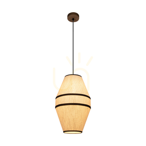 Amigo Pendant Light, Oiled Oak, Beige Shade, 1xE27, Ø30 cm 1 Amigo Pendant Light, Oiled Oak, Beige Shade, 1xE27, Ø30 cm small 1