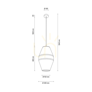 Amigo Pendant Light, Oiled Oak, Beige Shade, 1xE27, Ø30 cm 4 Amigo Pendant Light, Oiled Oak, Beige Shade, 1xE27, Ø30 cm small 4