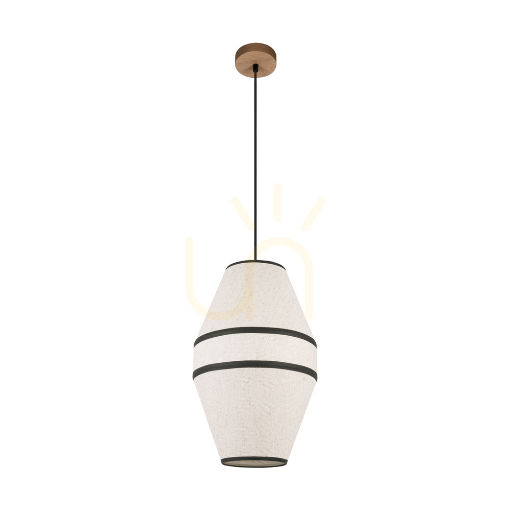 Check Amigo Pendant Light, Oiled Oak, Beige Shade, 1xE27, Ø30 cm Amigo Pendant Light, Oiled Oak, Beige Shade, 1xE27, Ø30 cm