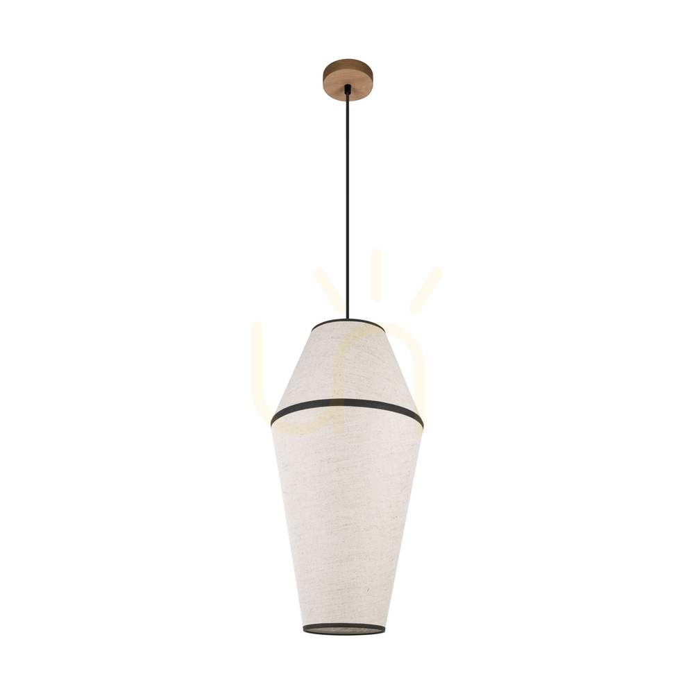 Check Amigo Pendant Light, Oiled Oak, Beige Shade, 1xE27, Ø30 cm Amigo Pendant Light, Oiled Oak, Beige Shade, 1xE27, Ø30 cm