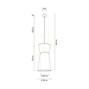 Amigo Pendant Light, Oiled Oak, Beige Shade, 1xE27, Ø30 cm small 4