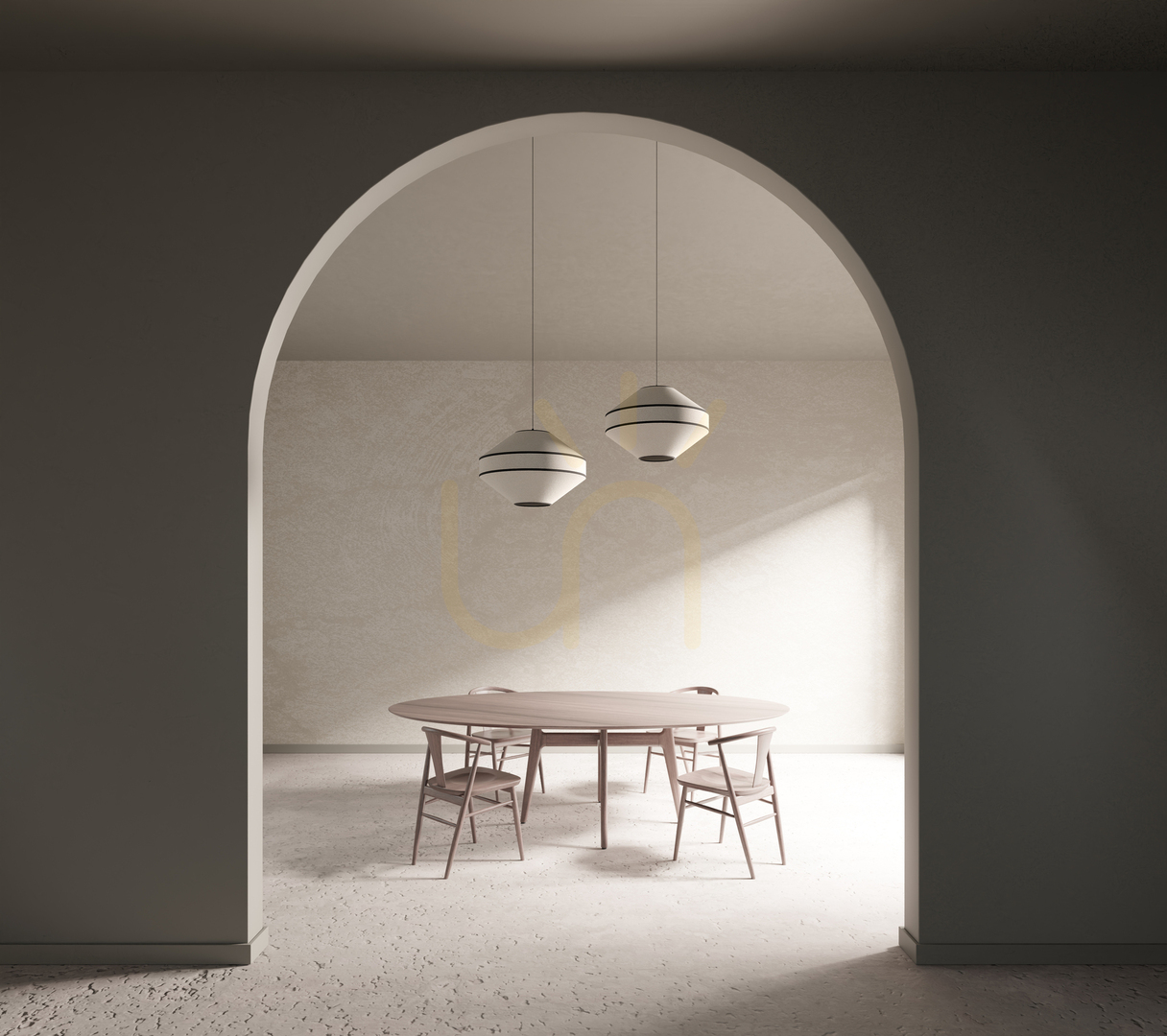 Show Amigo Pendant Light, Oiled Oak, Beige Shade, 1xE27, Ø75 cm Amigo Pendant Light, Oiled Oak, Beige Shade, 1xE27, Ø75 cm