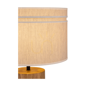 Palo Table Lamp, Oiled Oak/Black, Beige Lampshade, 1xE27, Ø35 cm small 2