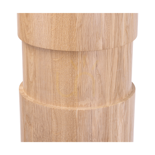 Check Brinova Palo floor lamp, oiled oak, black details, beige shade, 1×E27, Ø58 cm