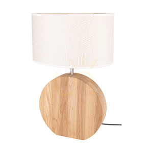 Logan Table Lamp, Oiled Oak/Matte Nickel, Cream and Silver Lampshade, 1xE27, 36 cm 0 Logan Table Lamp, Oiled Oak/Matte Nickel, Cream and Silver Lampshade, 1xE27, 36 cm small 0