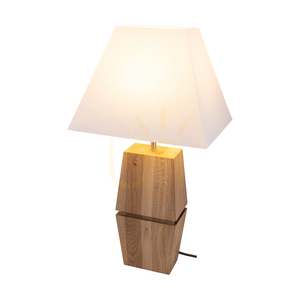 Logan Table Lamp, Oiled Oak/Matte Nickel, White Lampshade, 1xE27, 30 cm 1 Logan Table Lamp, Oiled Oak/Matte Nickel, White Lampshade, 1xE27, 30 cm small 1