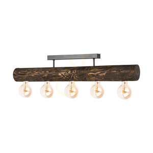 Core Ceiling Light, Walnut/Black, 5xE27, 90 cm 0 Core Ceiling Light, Walnut/Black, 5xE27, 90 cm small 0