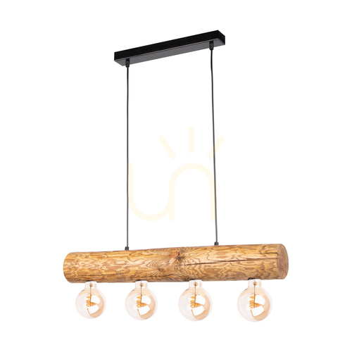 Check Core Pendant Light, Brown/Black, 4xE27, 70 cm