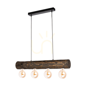 Core Pendant Light, Walnut/Black, 4xE27, 70 cm 0 Core Pendant Light, Walnut/Black, 4xE27, 70 cm small 0