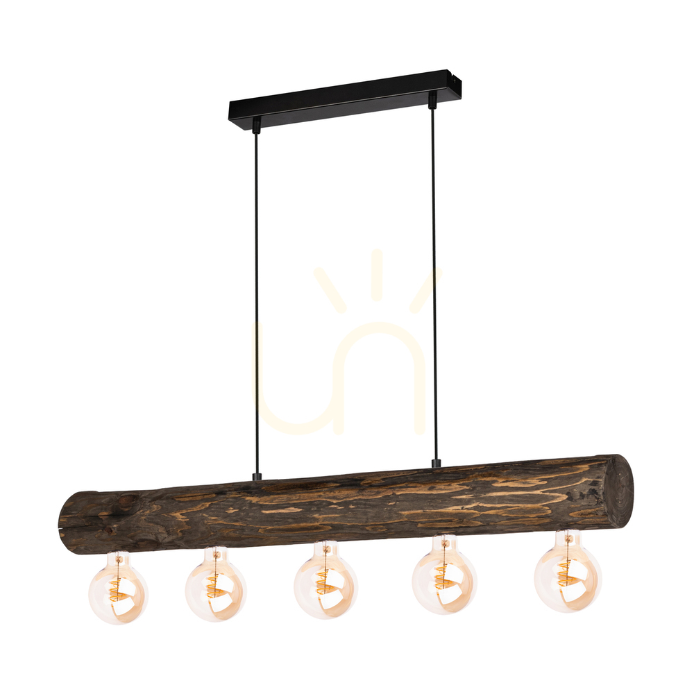 Check Core Pendant Light, Walnut/Black, 5xE27, 90 cm Core Pendant Light, Walnut/Black, 5xE27, 90 cm