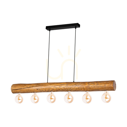 Check Core Pendant Light, Brown/Black, 6xE27, 115 cm