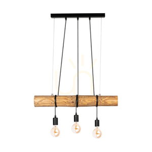 Hikari Pendant Light, Brown/Black, 3xE27, 70 cm 0 Hikari Pendant Light, Brown/Black, 3xE27, 70 cm small 0