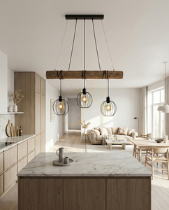 Lumo Pendant Light, Brown/Black, 3xE27, 70 cm small 1