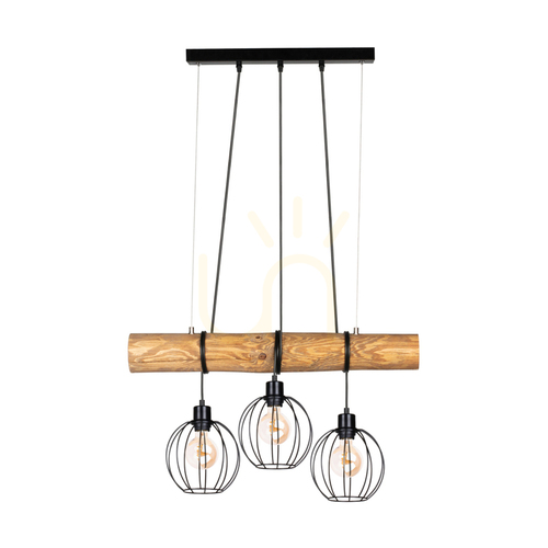 Check Lumo Pendant Light, Brown/Black, 3xE27, 70 cm