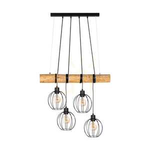 Lumo Pendant Light, Brown/Black, 4xE27, 90 cm 0 Lumo Pendant Light, Brown/Black, 4xE27, 90 cm small 0