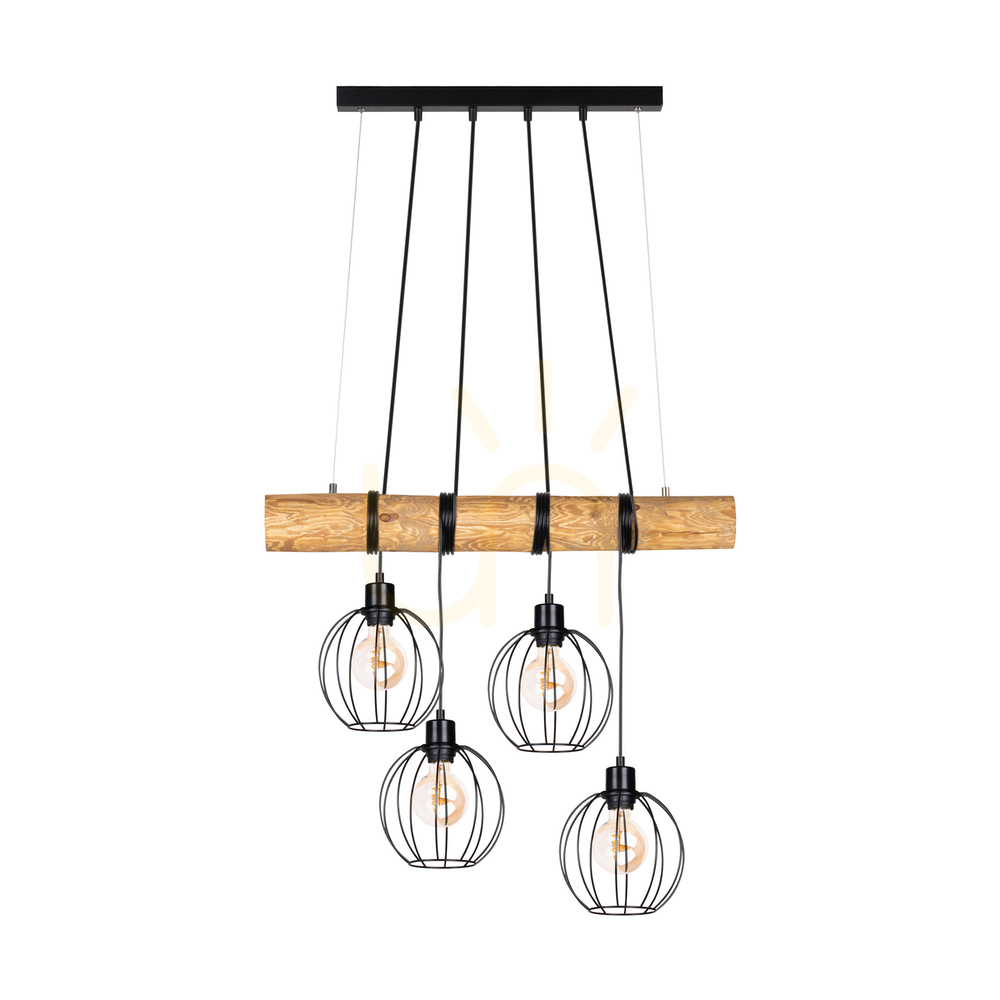 Check Lumo Pendant Light, Brown/Black, 4xE27, 90 cm Lumo Pendant Light, Brown/Black, 4xE27, 90 cm