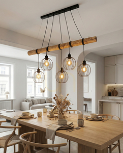 Lumo Pendant Light, Brown/Black, 5xE27, 115 cm 1 Lumo Pendant Light, Brown/Black, 5xE27, 115 cm small 1