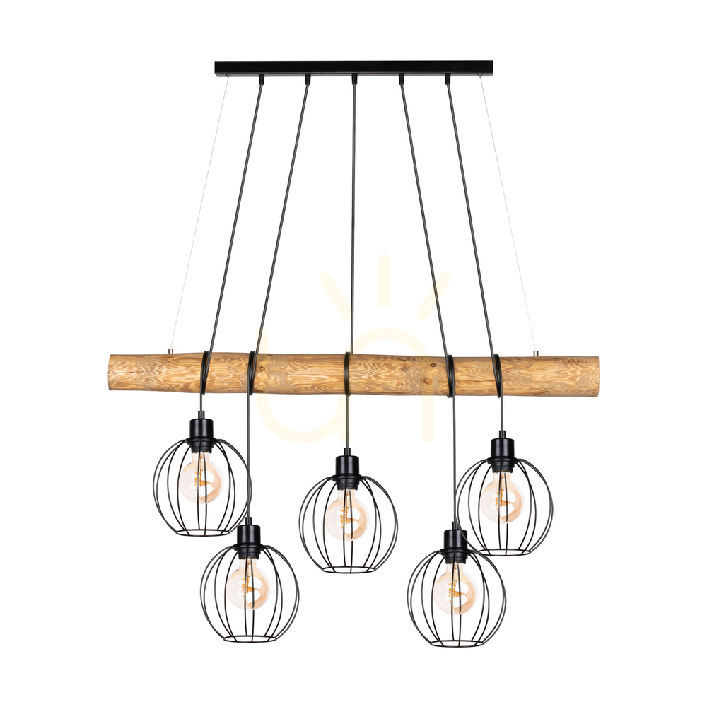 Check Lumo Pendant Light, Brown/Black, 5xE27, 115 cm Lumo Pendant Light, Brown/Black, 5xE27, 115 cm