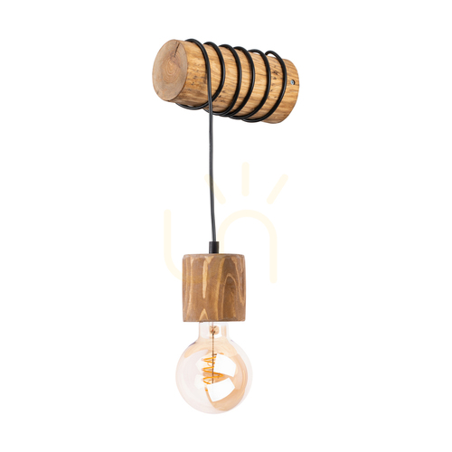 Check Skog Wall Sconce, Brown, 1xE27, 20 cm