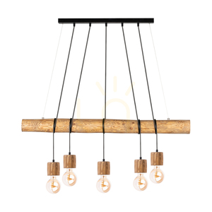 Skog Pendant Light, Brown/Black, 5xE27, 115 cm small 0