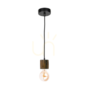 Skog Pendant Light, Walnut/Black, 1xE27, Ø10 cm small 0