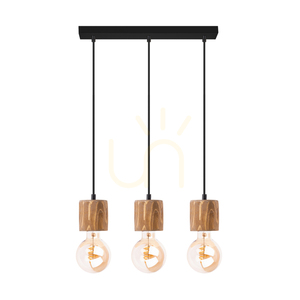 Brinova SKOG pendant light, brown/black, 3×E27, 55 cm small 0