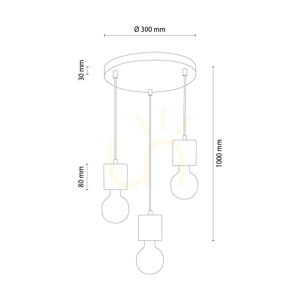 View Skog Pendant Light, Brown/Black, 3xE27, Ø30 cm Skog Pendant Light, Brown/Black, 3xE27, Ø30 cm