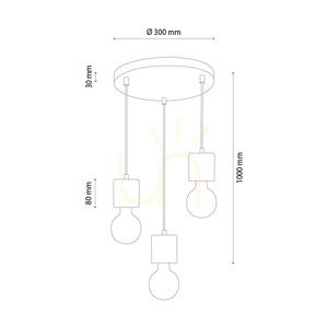 Skog Pendant Light, Walnut/Black, 3xE27, Ø30 cm 1 Skog Pendant Light, Walnut/Black, 3xE27, Ø30 cm small 1