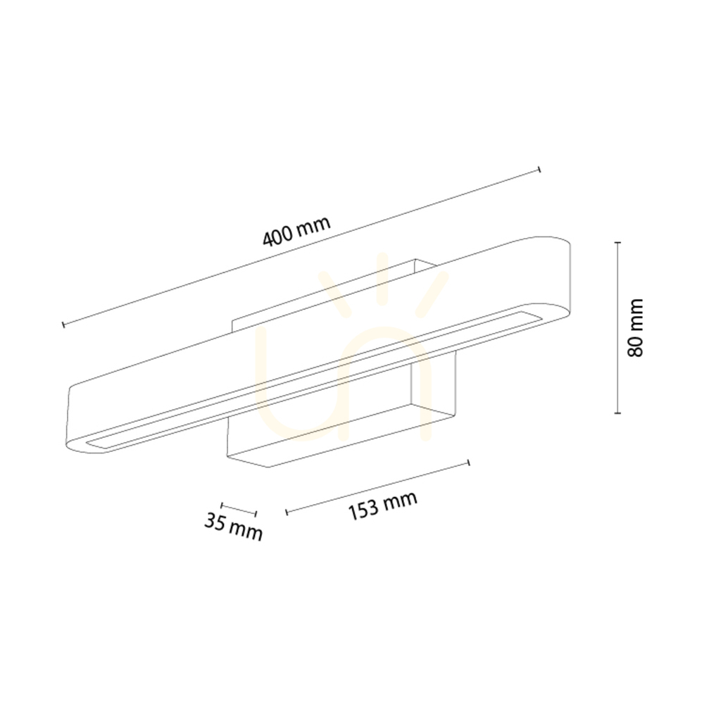 View Forestier Wall Sconce, Walnut/Black, 1xLED, 7 W, 40 cm Forestier Wall Sconce, Walnut/Black, 1xLED, 7 W, 40 cm