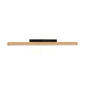 Forestier Ceiling Light, Oiled Oak/Black, 1xLED 17 W, 90 cm small 0