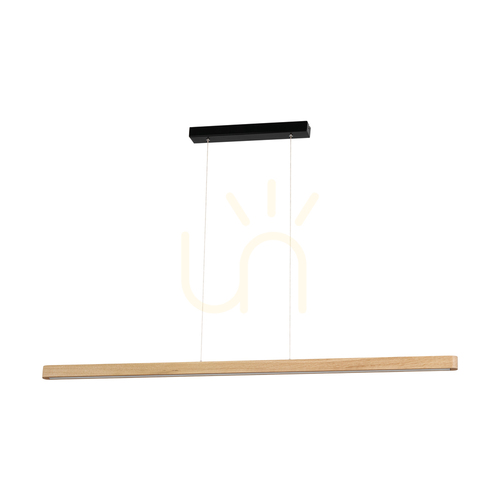 Check Forestier Pendant Light, Oiled Oak/Black, 1xLED 23 W, Up&amp;Down, 118 cm
