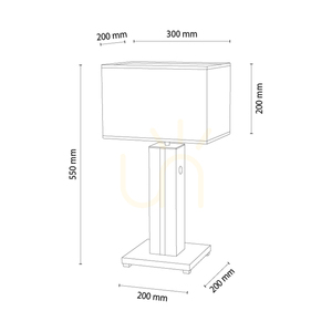 Flamo Table Lamp, Oak/Black, Beige Lampshade, 1xE27 + 1xLED 4.6 W, 30 cm 1 Flamo Table Lamp, Oak/Black, Beige Lampshade, 1xE27 + 1xLED 4.6 W, 30 cm small 1