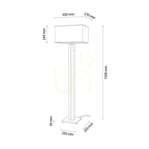 Flamo Floor Lamp, Walnut/Black, Beige-Black Lampshade, 1xE27 + 1xLED 16 W, 45 cm 1 Flamo Floor Lamp, Walnut/Black, Beige-Black Lampshade, 1xE27 + 1xLED 16 W, 45 cm small 1