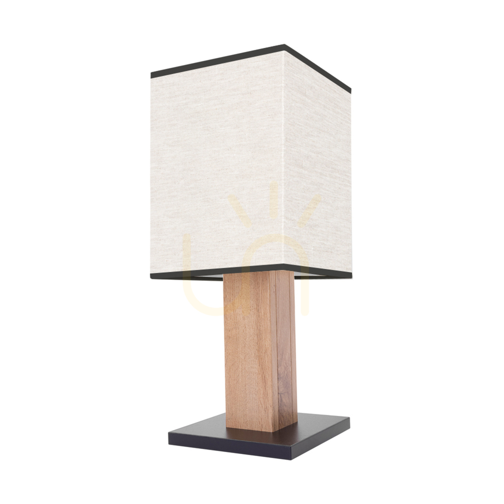 Check Nomma Table Lamp, Oak/Black, Beige-Black Lampshade, 1xE27, 22 cm Nomma Table Lamp, Oak/Black, Beige-Black Lampshade, 1xE27, 22 cm